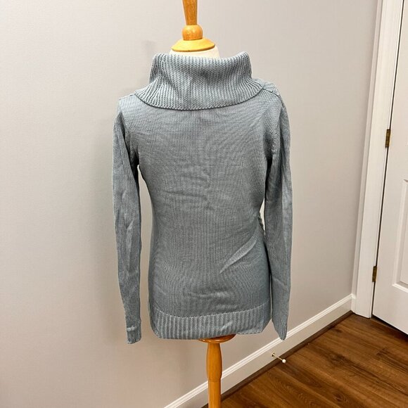 Calvin Klein Light Blue Turtleneck Cable Sweater Sz S - Picture 9 of 9